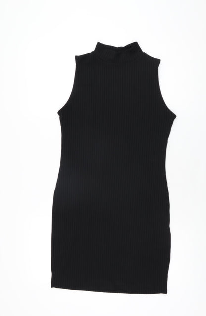 Studio 21 Womens Black Polyester Bodycon Size 12 High Neck Pullover