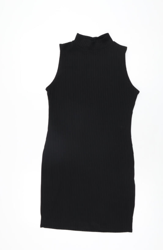 Studio 21 Womens Black Polyester Bodycon Size 12 High Neck Pullover