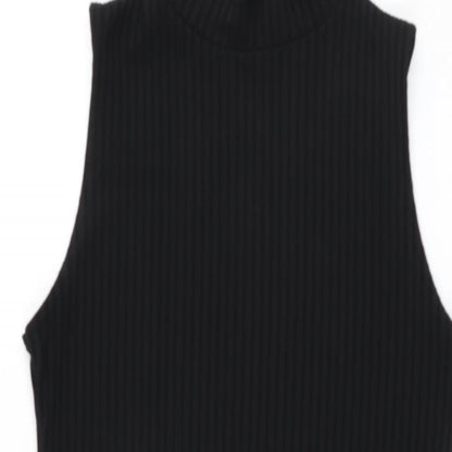 Studio 21 Womens Black Polyester Bodycon Size 12 High Neck Pullover