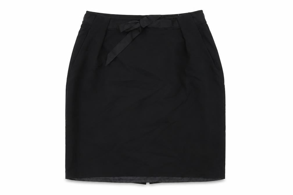Precis Womens Black Wool A-Line Skirt Size 12 Zip