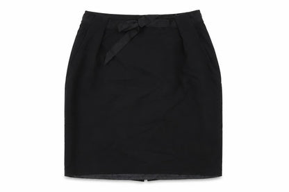 Precis Womens Black Wool A-Line Skirt Size 12 Zip