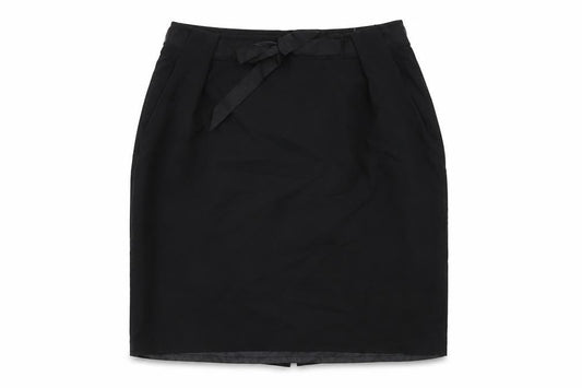 Precis Womens Black Wool A-Line Skirt Size 12 Zip