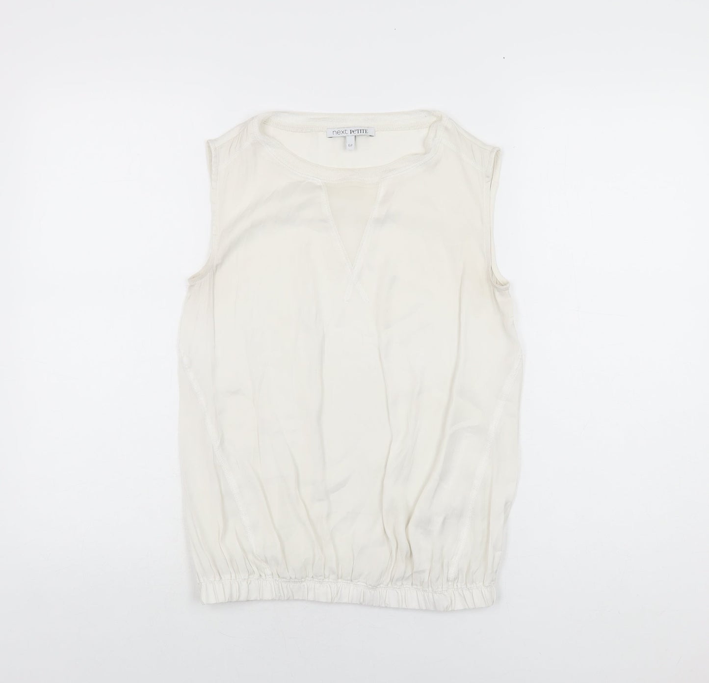 Womens UK Size 6 NEXT White Basic Blouse