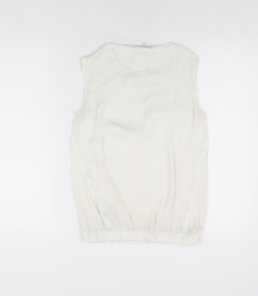 Womens UK Size 6 NEXT White Basic Blouse