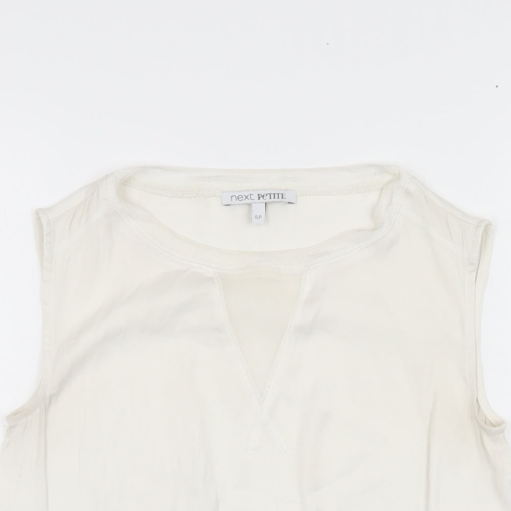 Womens UK Size 6 NEXT White Basic Blouse