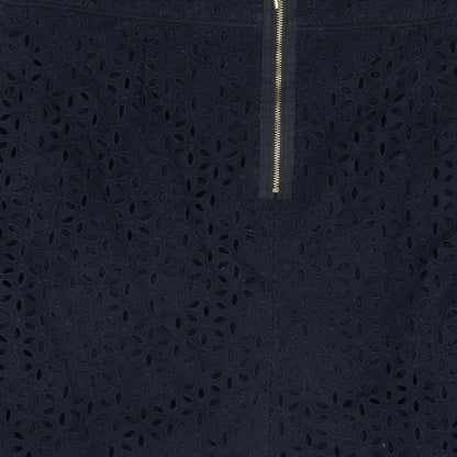 Autograph Womens Blue Floral Cotton Straight & Pencil Skirt Size 16 Zip