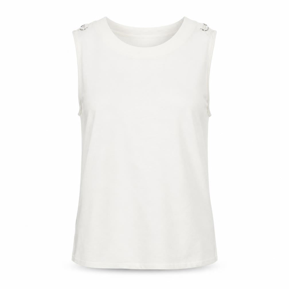 Womens UK Size 8 New Look White Basic T-Shirt