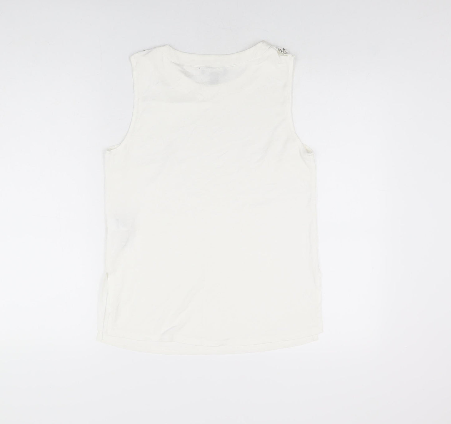 Womens UK Size 8 New Look White Basic T-Shirt
