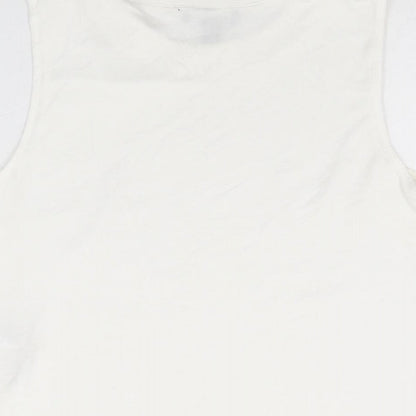 Womens UK Size 8 New Look White Basic T-Shirt