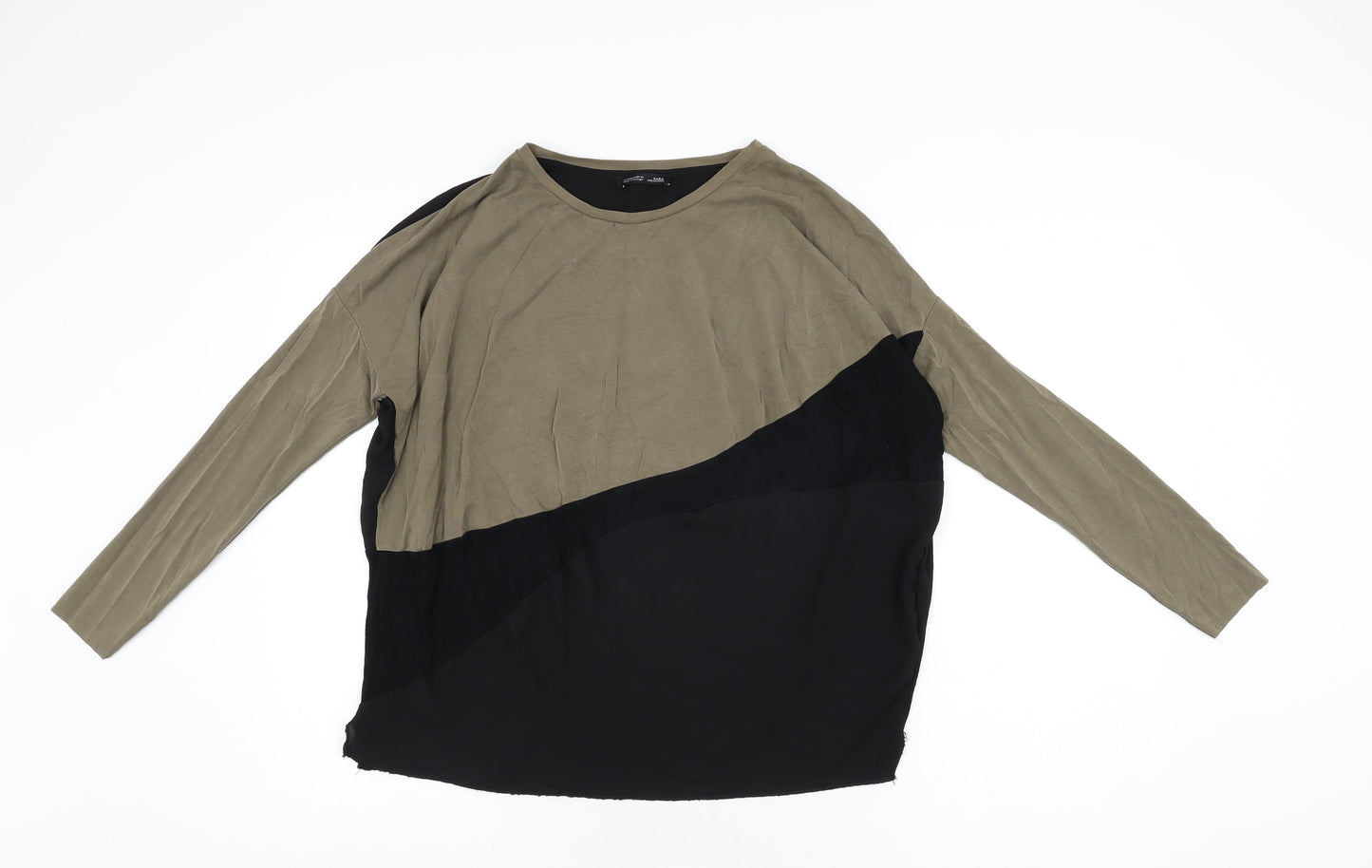 Womens UK Size S Zara Black Basic T-Shirt