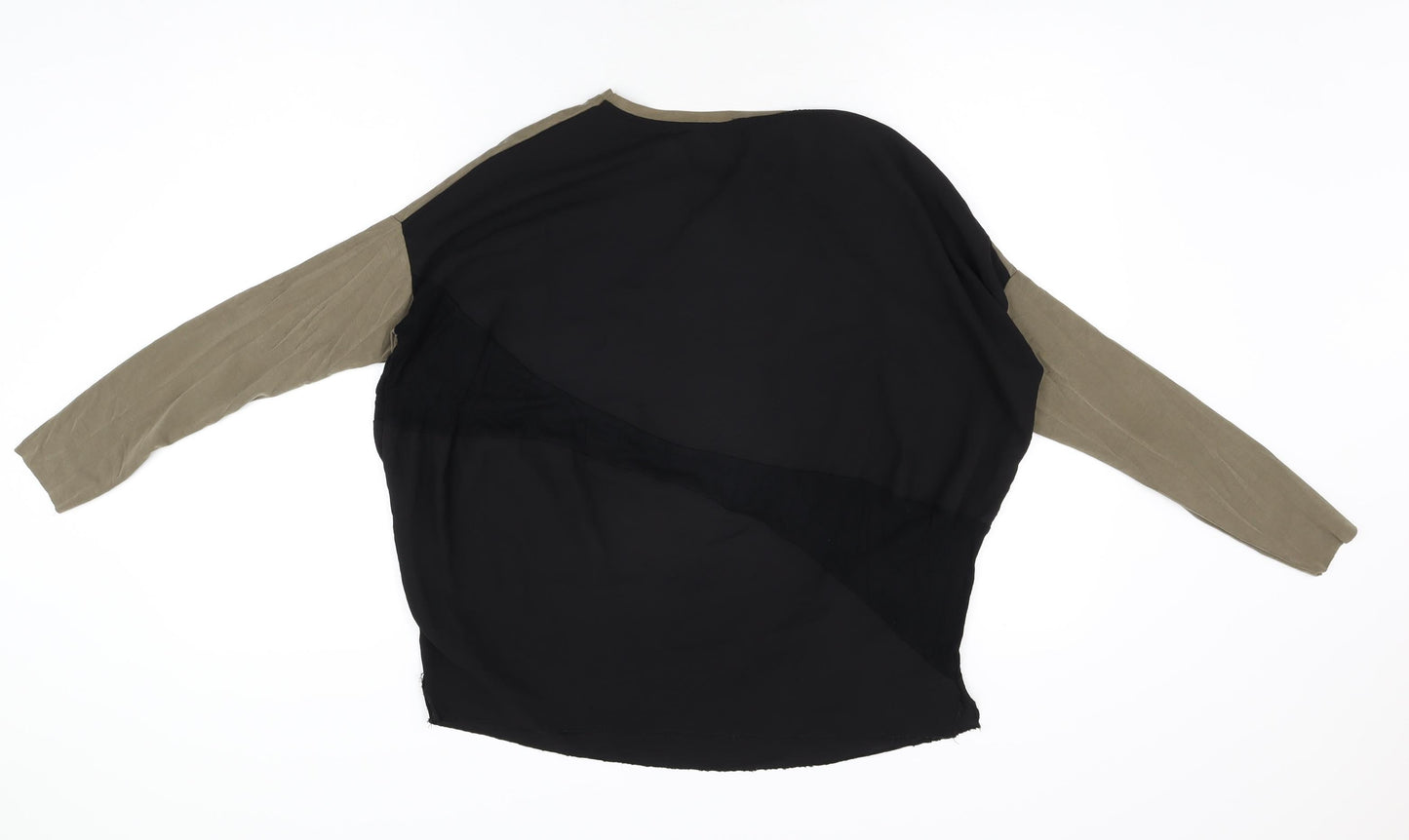 Womens UK Size S Zara Black Basic T-Shirt