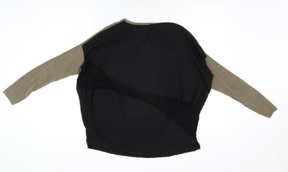 Womens UK Size S Zara Black Basic T-Shirt
