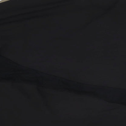 Womens UK Size S Zara Black Basic T-Shirt