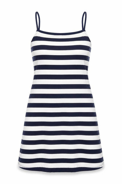 ASOS Womens White Striped Polyester Mini Size 16 Square Neck Pullover