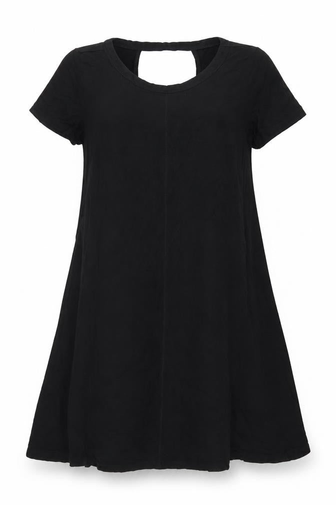Marks and Spencer Womens Black Viscose Shift Size 14 Round Neck Pullover