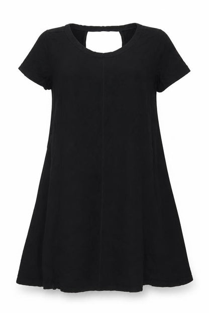 Marks and Spencer Womens Black Viscose Shift Size 14 Round Neck Pullover