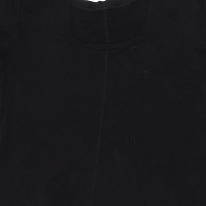 Marks and Spencer Womens Black Viscose Shift Size 14 Round Neck Pullover