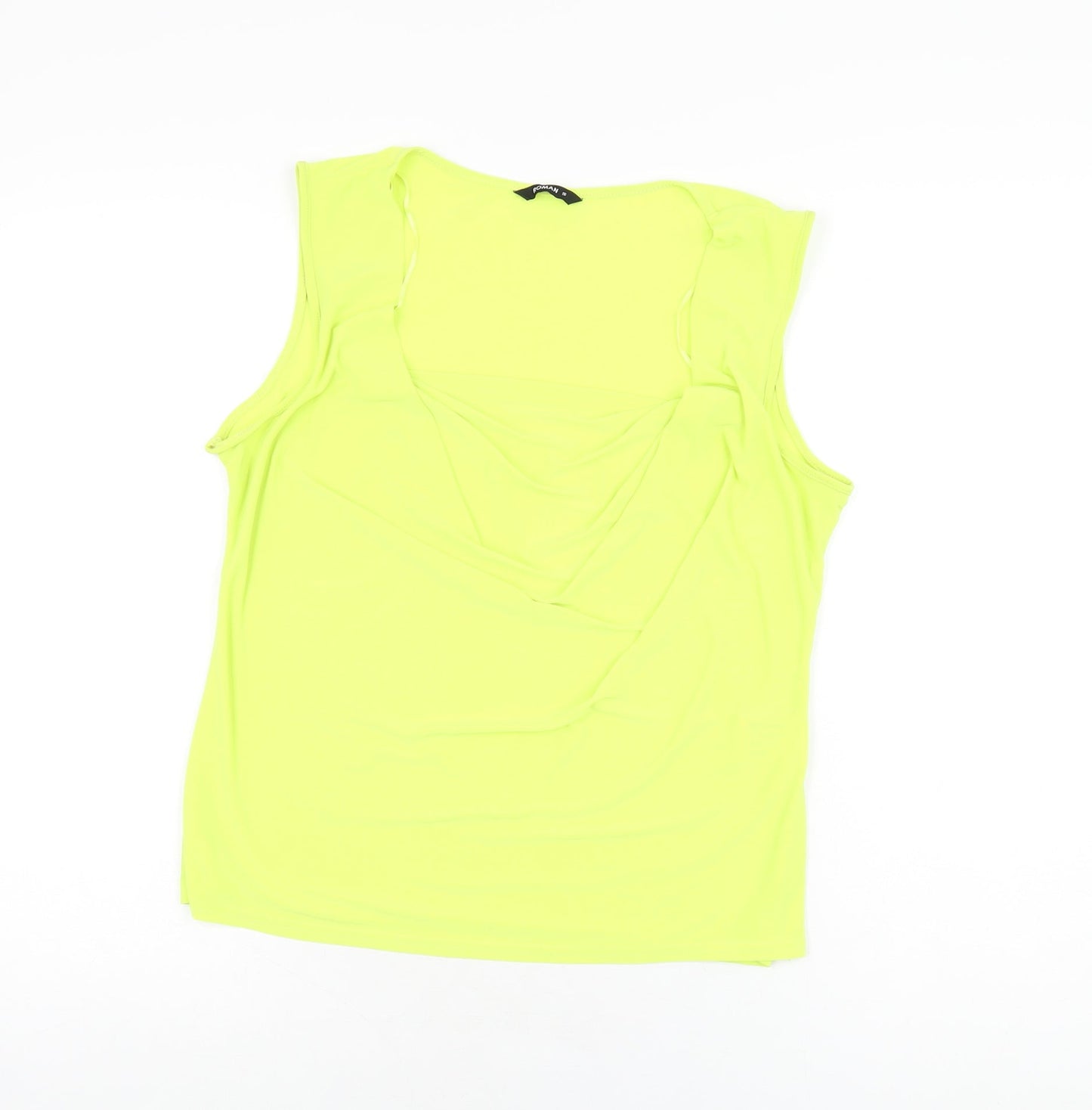 Womens UK Size 16 Roman Yellow Basic T-Shirt