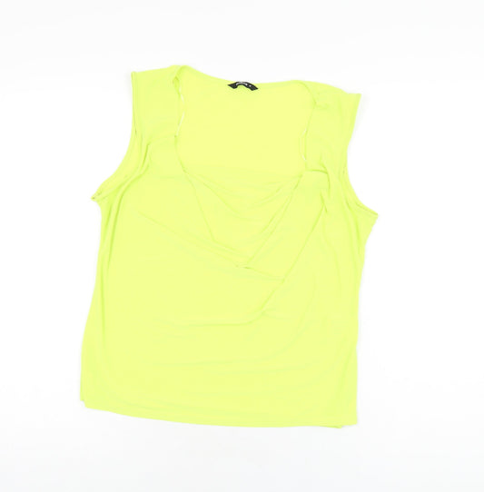 Womens UK Size 16 Roman Yellow Basic T-Shirt