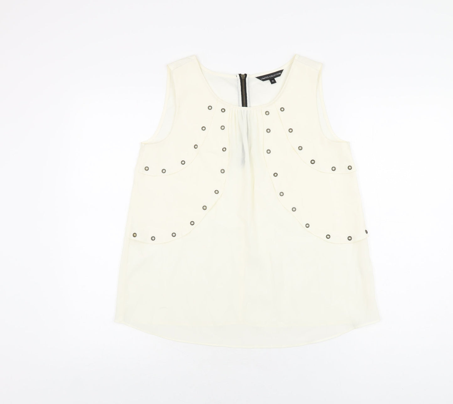Womens UK Size 10 Limited Collection Ivory Basic T-Shirt
