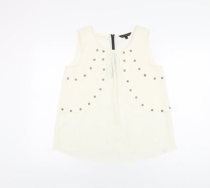 Womens UK Size 10 Limited Collection Ivory Basic T-Shirt