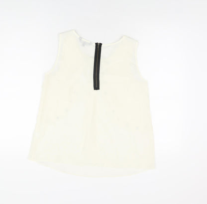 Womens UK Size 10 Limited Collection Ivory Basic T-Shirt