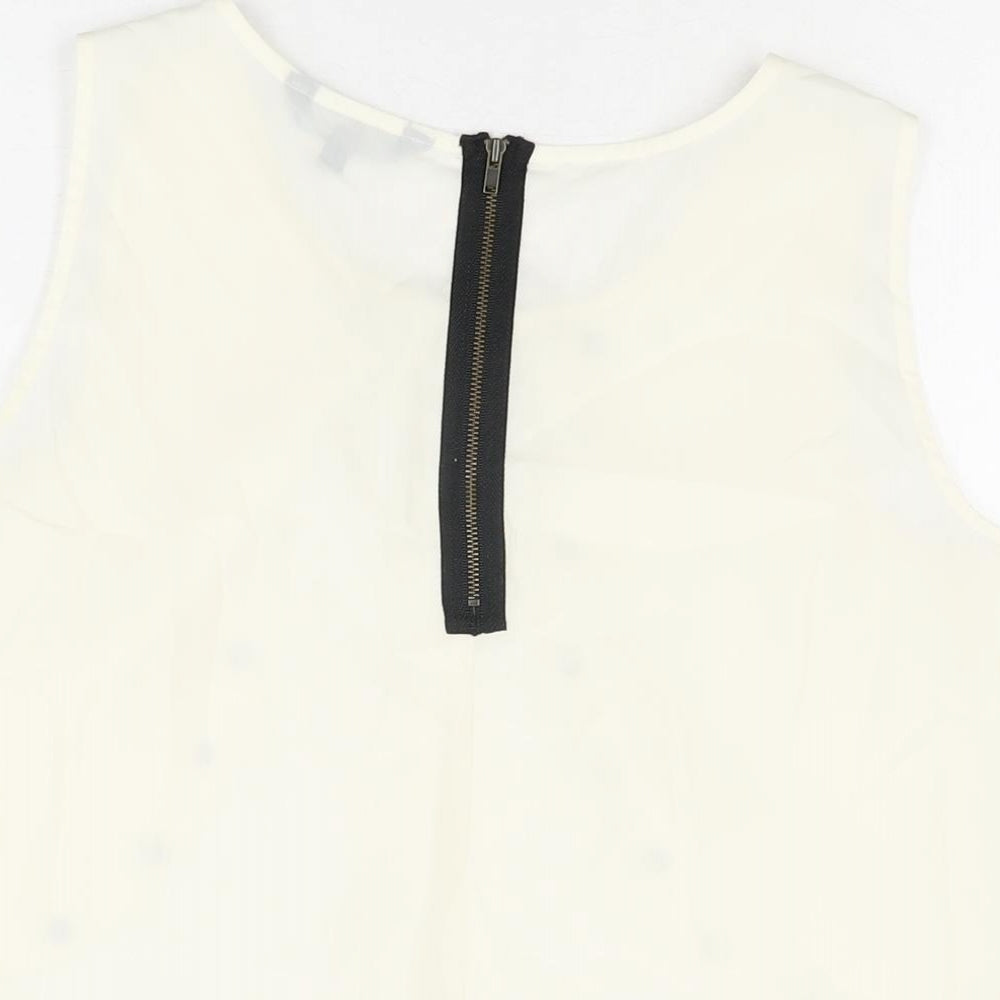 Womens UK Size 10 Limited Collection Ivory Basic T-Shirt