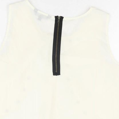 Womens UK Size 10 Limited Collection Ivory Basic T-Shirt
