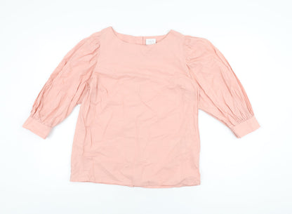 Womens UK Size 8 VILA Pink Basic T-Shirt