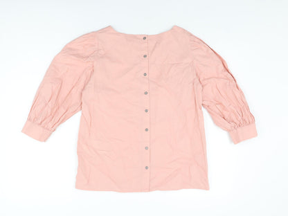 Womens UK Size 8 VILA Pink Basic T-Shirt