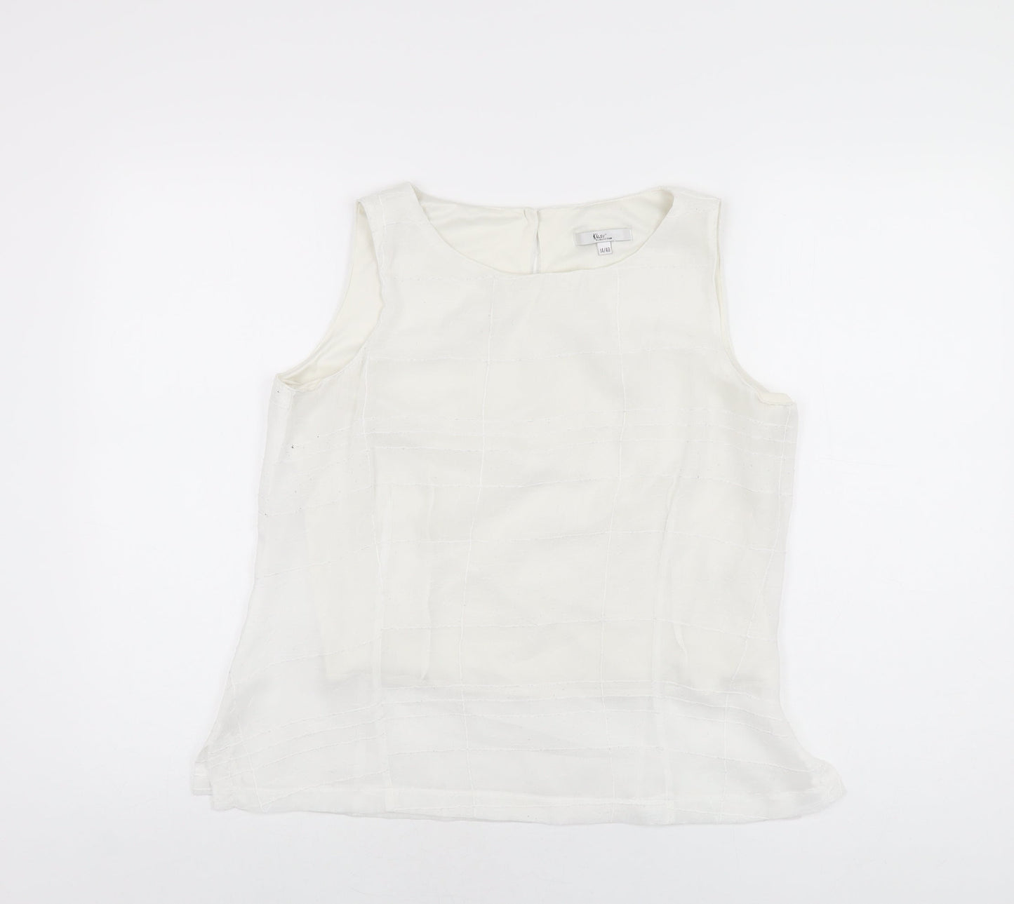 Womens UK Size 14 Klass White Basic T-Shirt