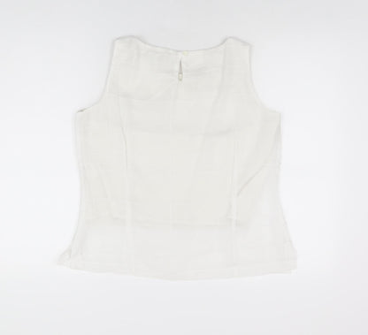 Womens UK Size 14 Klass White Basic T-Shirt