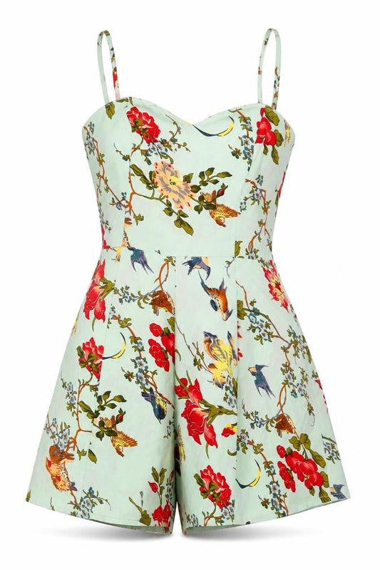Womens UK Size 8 ASOS One-Piece Green Playsuit