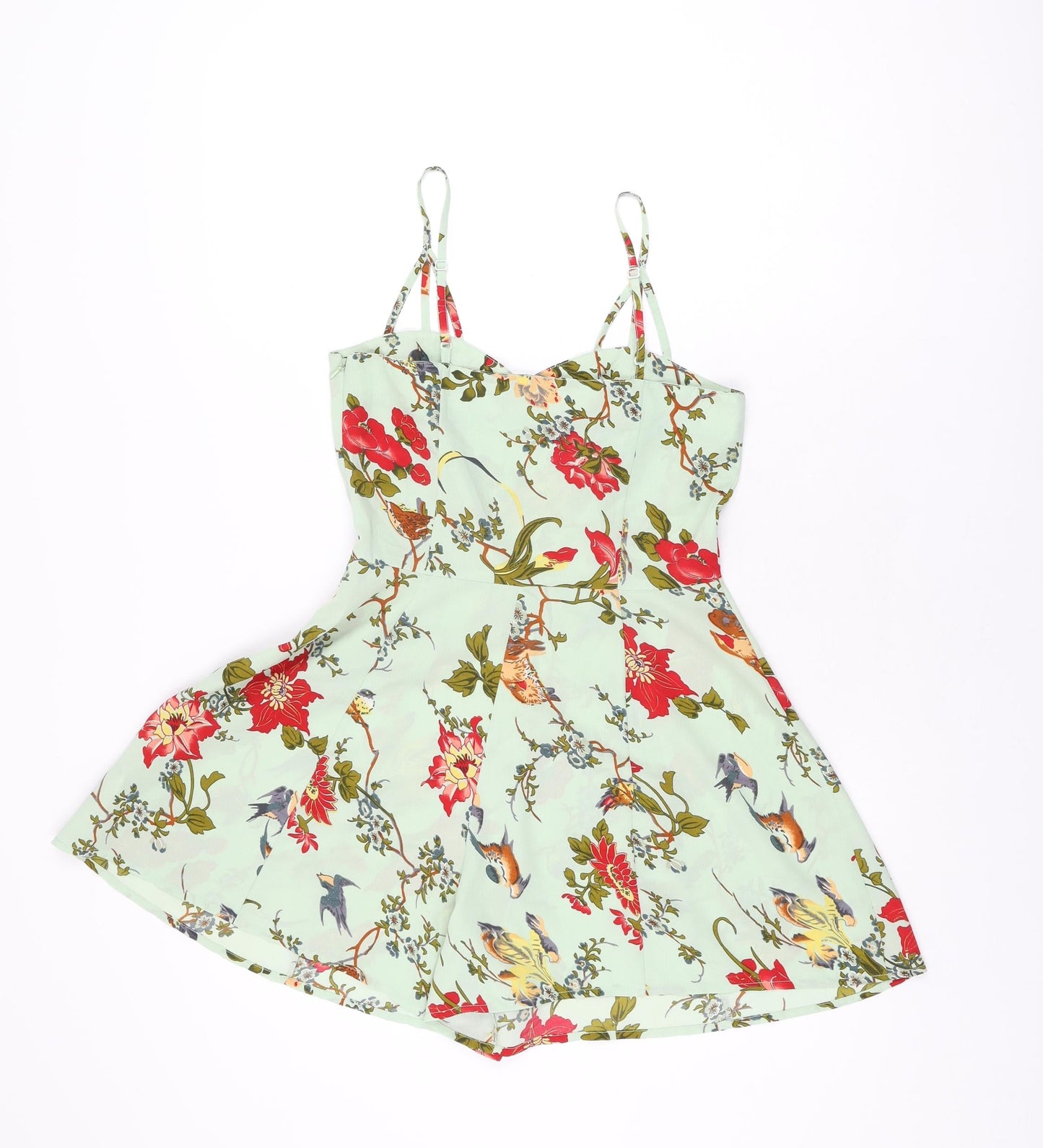 Womens UK Size 8 ASOS One-Piece Green Playsuit