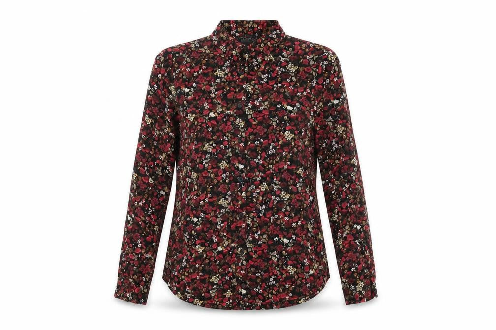 Womens UK Size 6 Topshop Black Basic Button-Up
