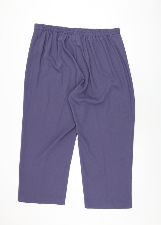 essence Womens Purple Polyester Trousers Size 22 L26 in Regular