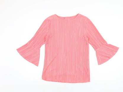 Womens UK Size 12 Dorothy Perkins Pink Basic T-Shirt