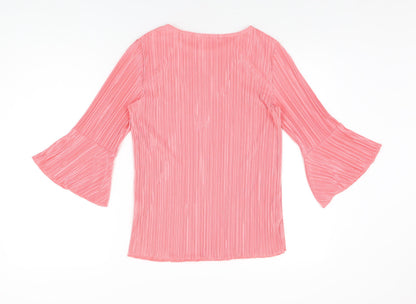 Womens UK Size 12 Dorothy Perkins Pink Basic T-Shirt