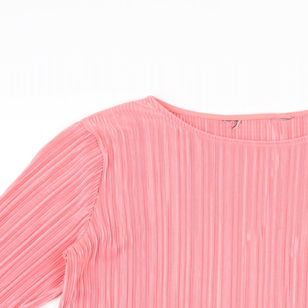 Womens UK Size 12 Dorothy Perkins Pink Basic T-Shirt
