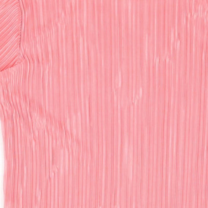 Womens UK Size 12 Dorothy Perkins Pink Basic T-Shirt
