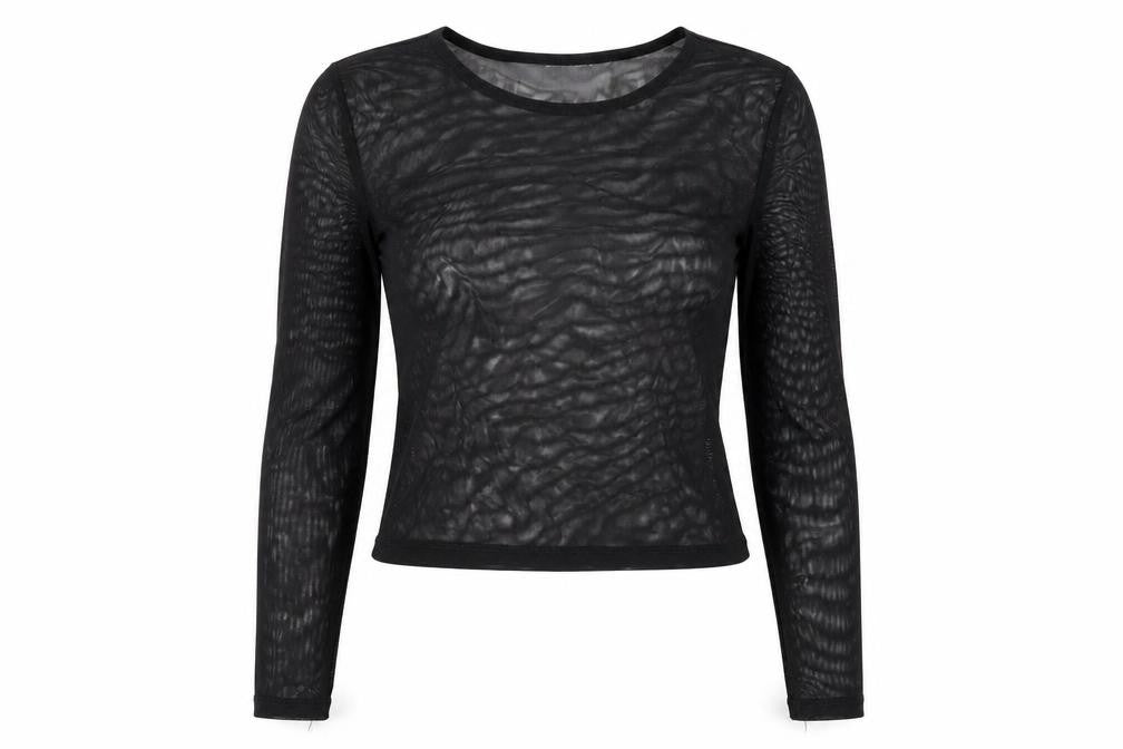 Womens UK Size 8 ASOS Black Cropped T-Shirt