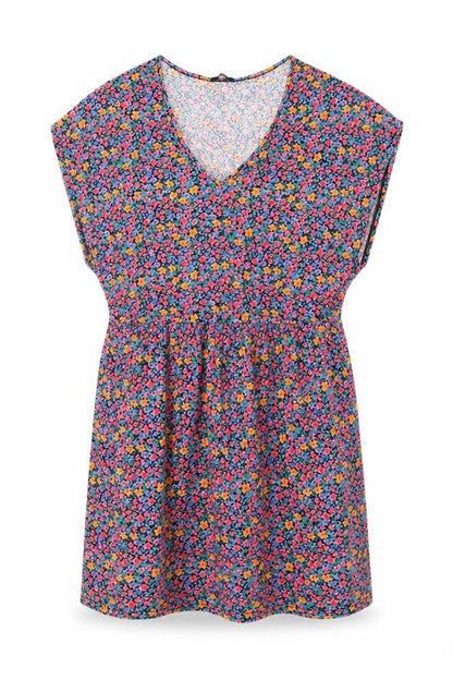 Tezenis Womens Multicoloured Floral Cotton Shift Size L V-Neck Pullover