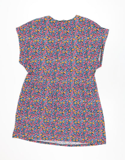 Tezenis Womens Multicoloured Floral Cotton Shift Size L V-Neck Pullover