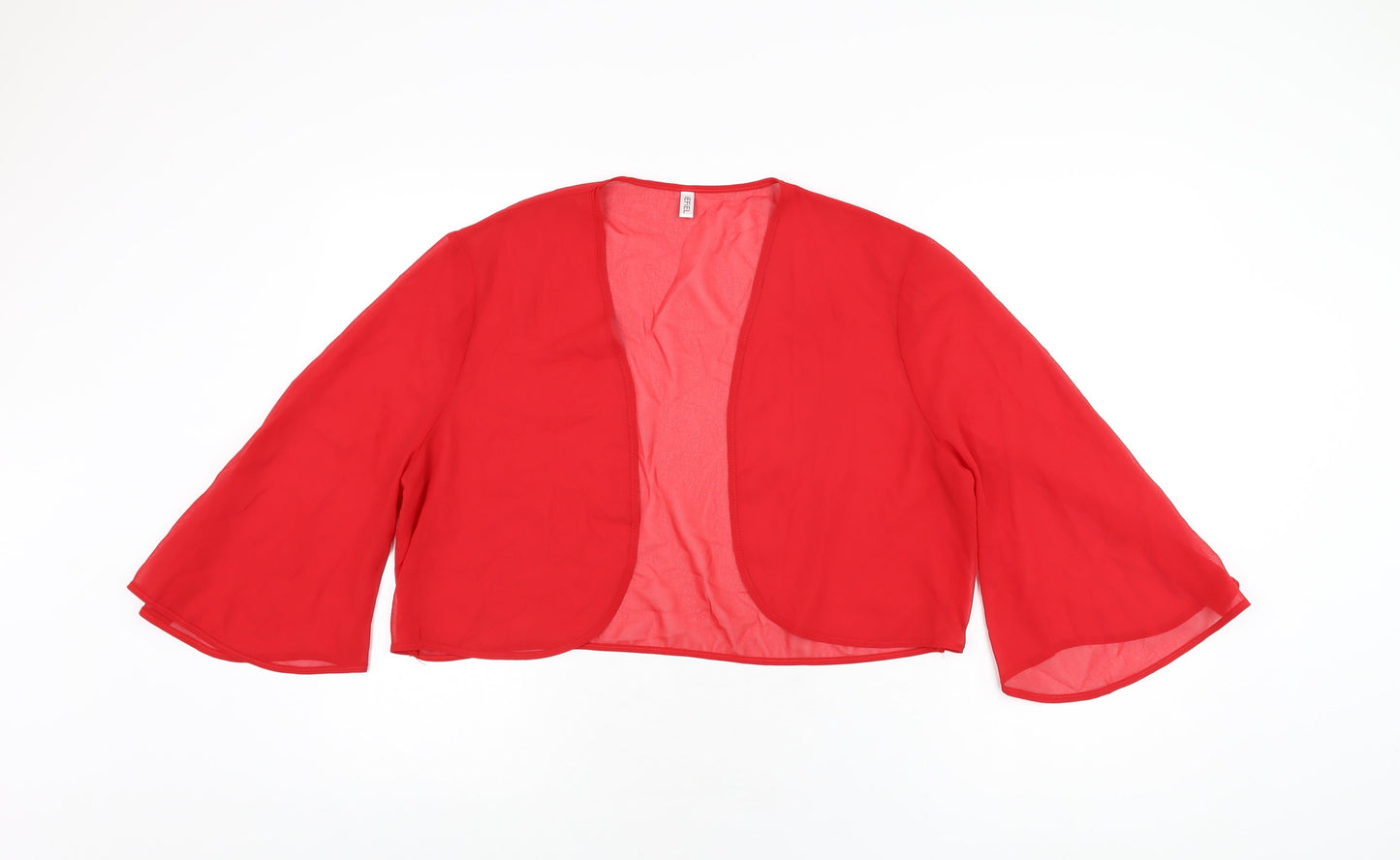 IEFIEL Womens Red Polyester Basic Blouse Size 2XL V-Neck