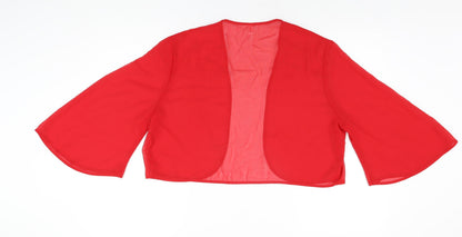 IEFIEL Womens Red Polyester Basic Blouse Size 2XL V-Neck