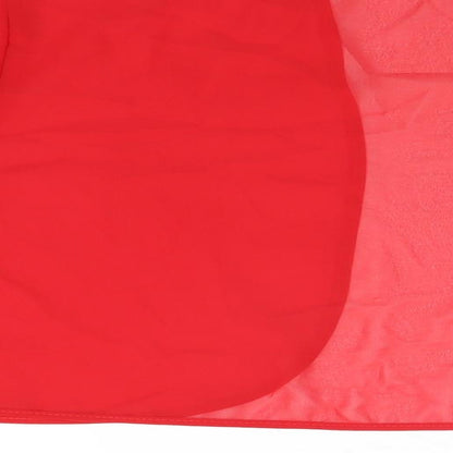 IEFIEL Womens Red Polyester Basic Blouse Size 2XL V-Neck