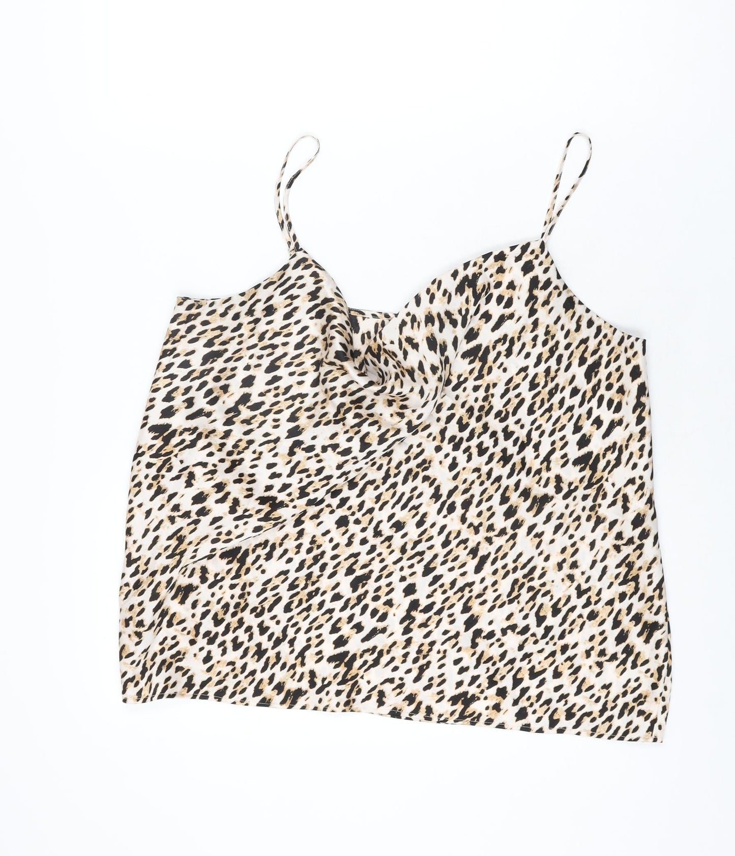 Womens UK Size 14 River Island Beige Camisole T-Shirt