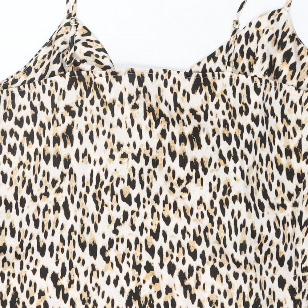 Womens UK Size 14 River Island Beige Camisole T-Shirt