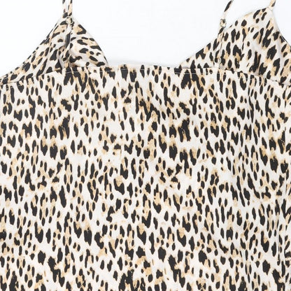 Womens UK Size 14 River Island Beige Camisole T-Shirt