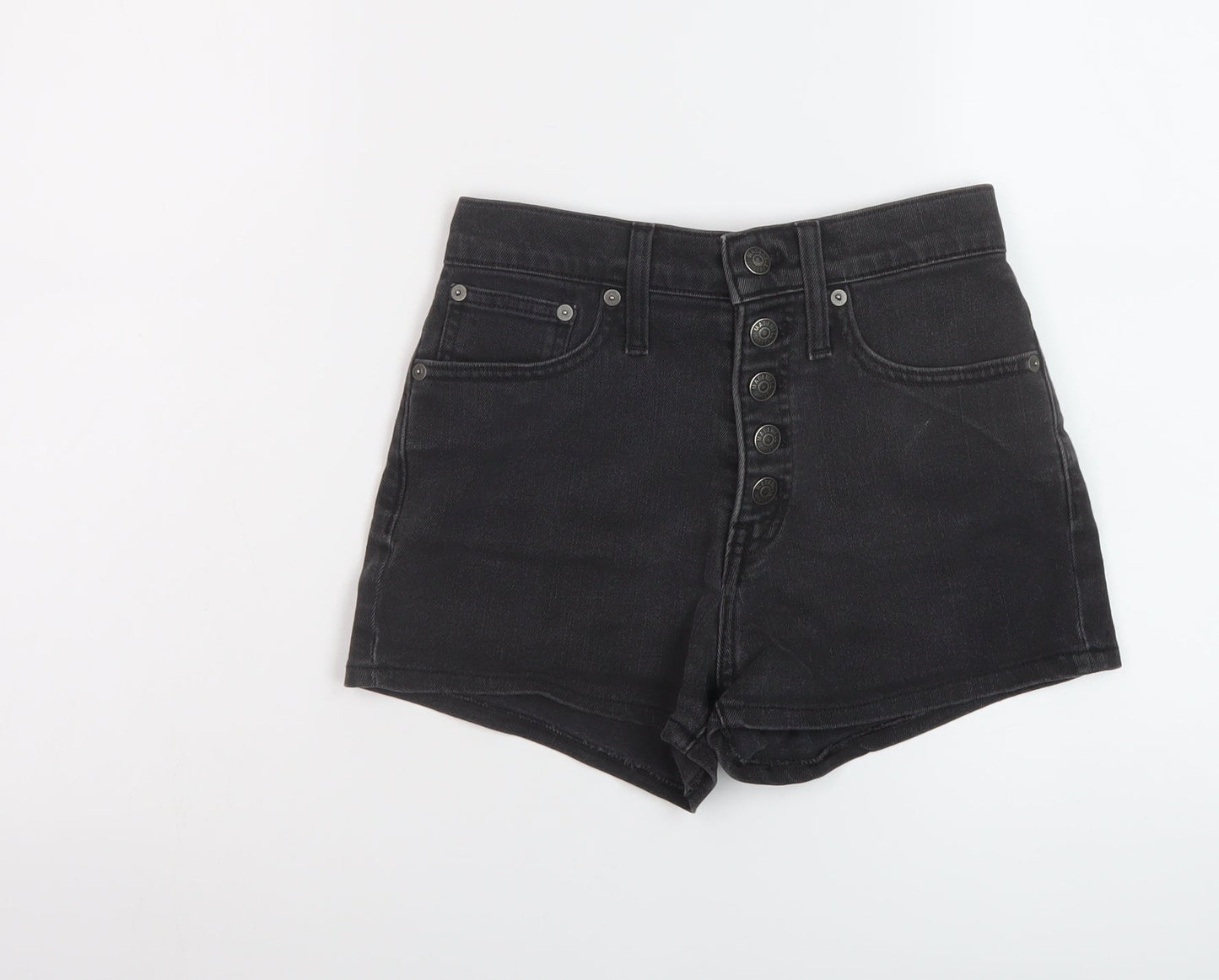 Madewell Womens Green Cotton Hot Pants Shorts Size 23 in L3 in Regular Button